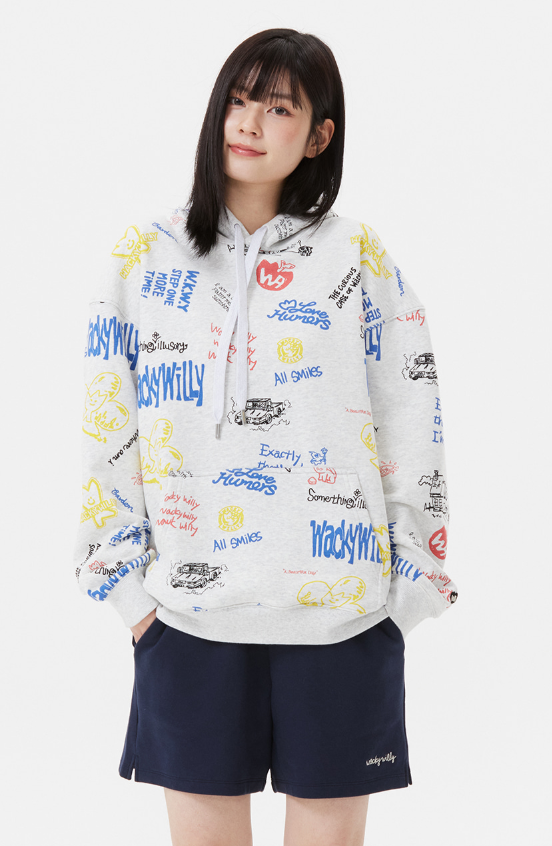 【直播】Wackywilly LL060463 Kiki 全身圖案連帽衛衣