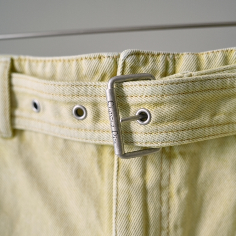 Dior 淺黃牛仔短褲 40號