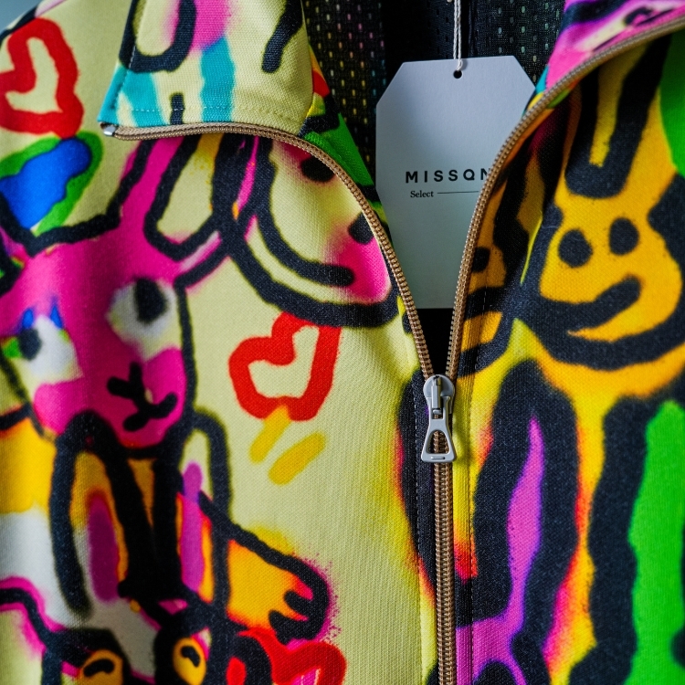 Gucci 黃底塗鴉兔子外套 XS號