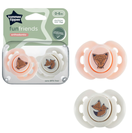 Tommee Tippee 0-6 months AIR pacifier (2 pieces) (with sterilization box; excluding pacifier cover)