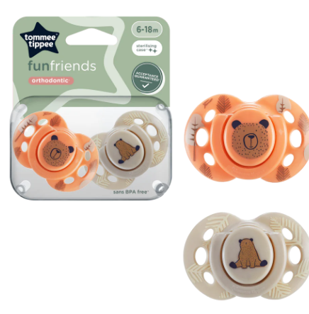 Tommee Tippee 6-18 months AIR pacifier (2 pieces) (with sterilization box; excluding pacifier cover)