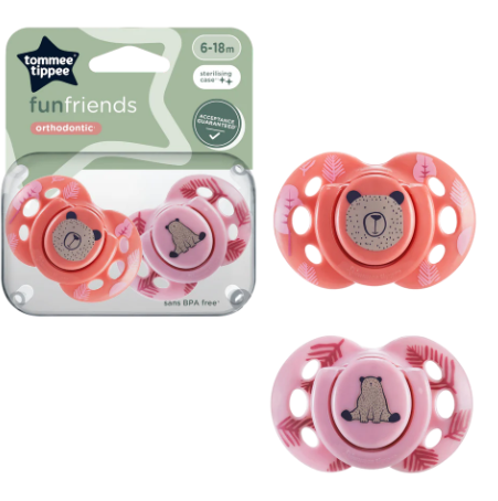 Tommee Tippee 6-18 months AIR pacifier (2 pieces) (with sterilization box; excluding pacifier cover)