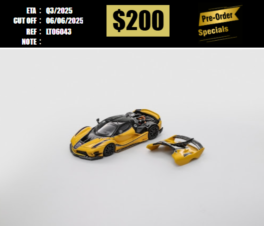 PO-$200 * LITTLE TOY * 1:64 FERRARI FXX-K EVO YELLOW [OD04/06]