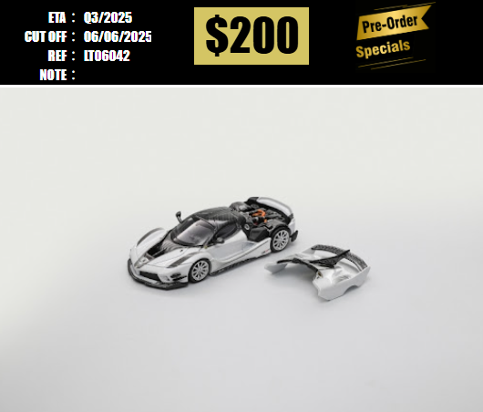 PO-$200 * LITTLE TOY * 1:64 FERRARI FXX-K EVO WHITE [OD04/06]