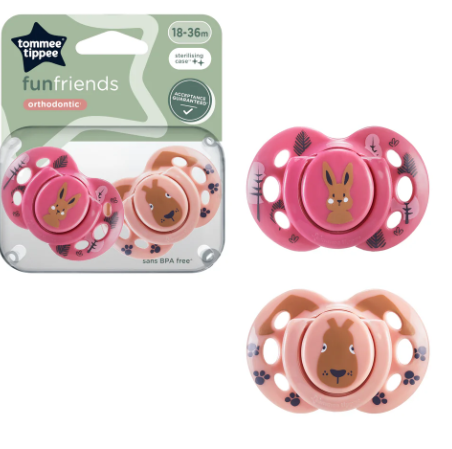 Tommee Tippee 18-36 months AIR pacifier (2-pack) (with sterilization box; excluding pacifier cover)