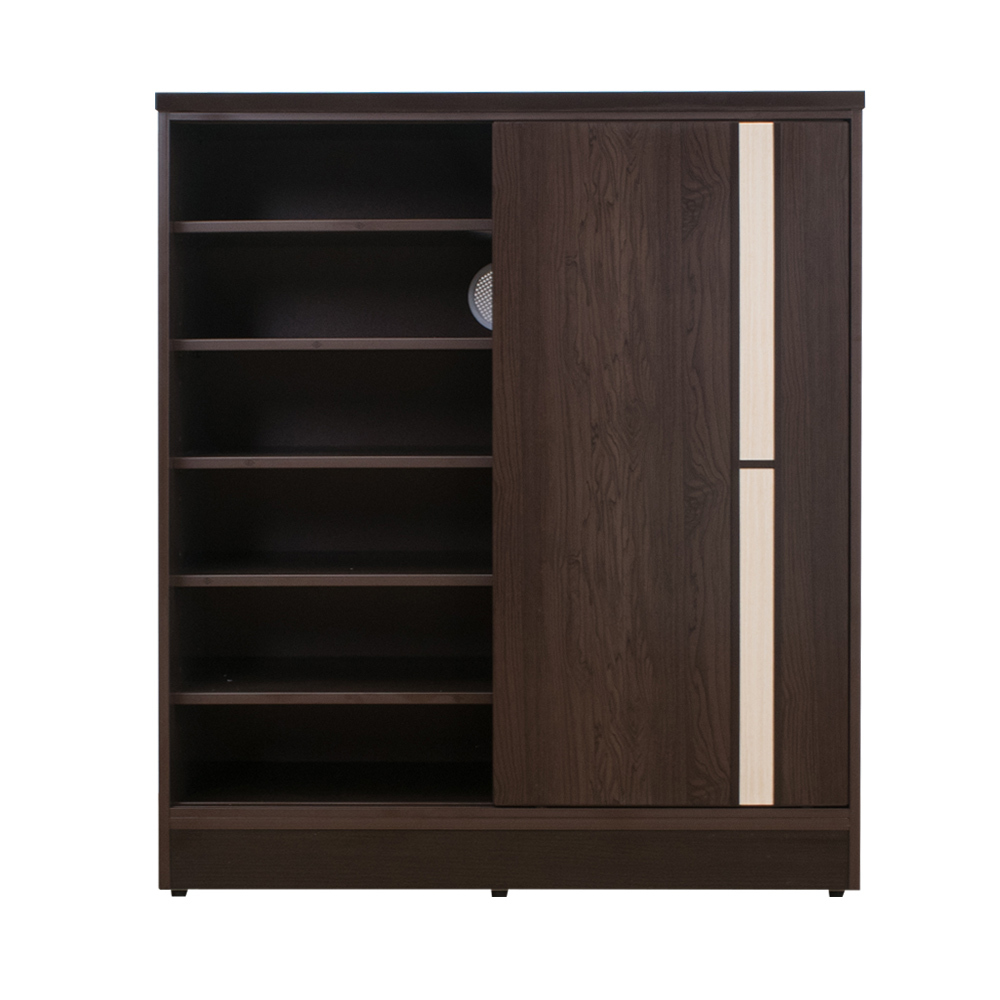 南亞塑鋼-3尺拉門/推門直飾條塑鋼鞋櫃