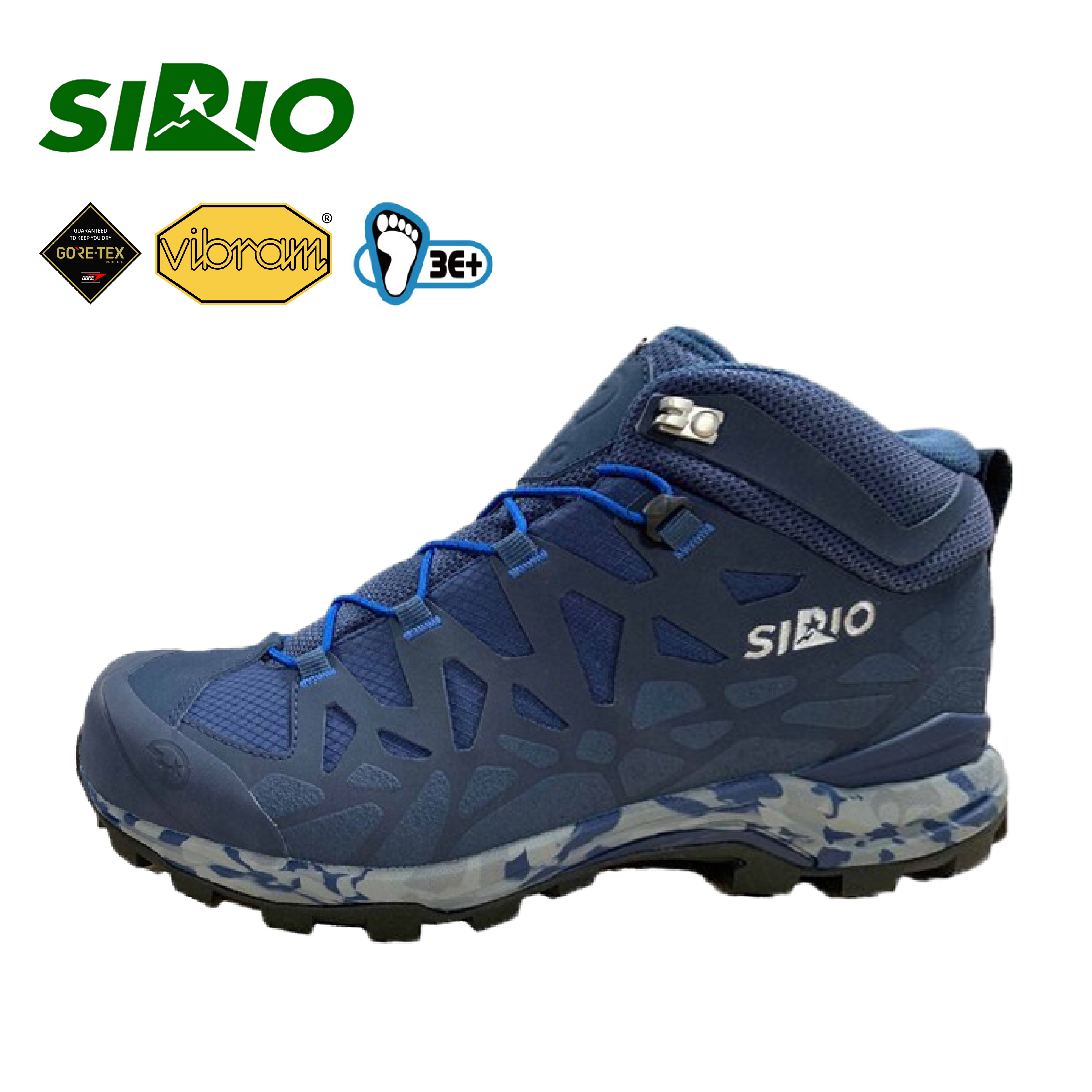 SIRIO 日本 PF156DE Gore-Tex  中筒多功能健行鞋 男款 (丹寧藍色) 登山鞋/3E+寬楦/東方人腳型/黃金大底 33SI0156-BA