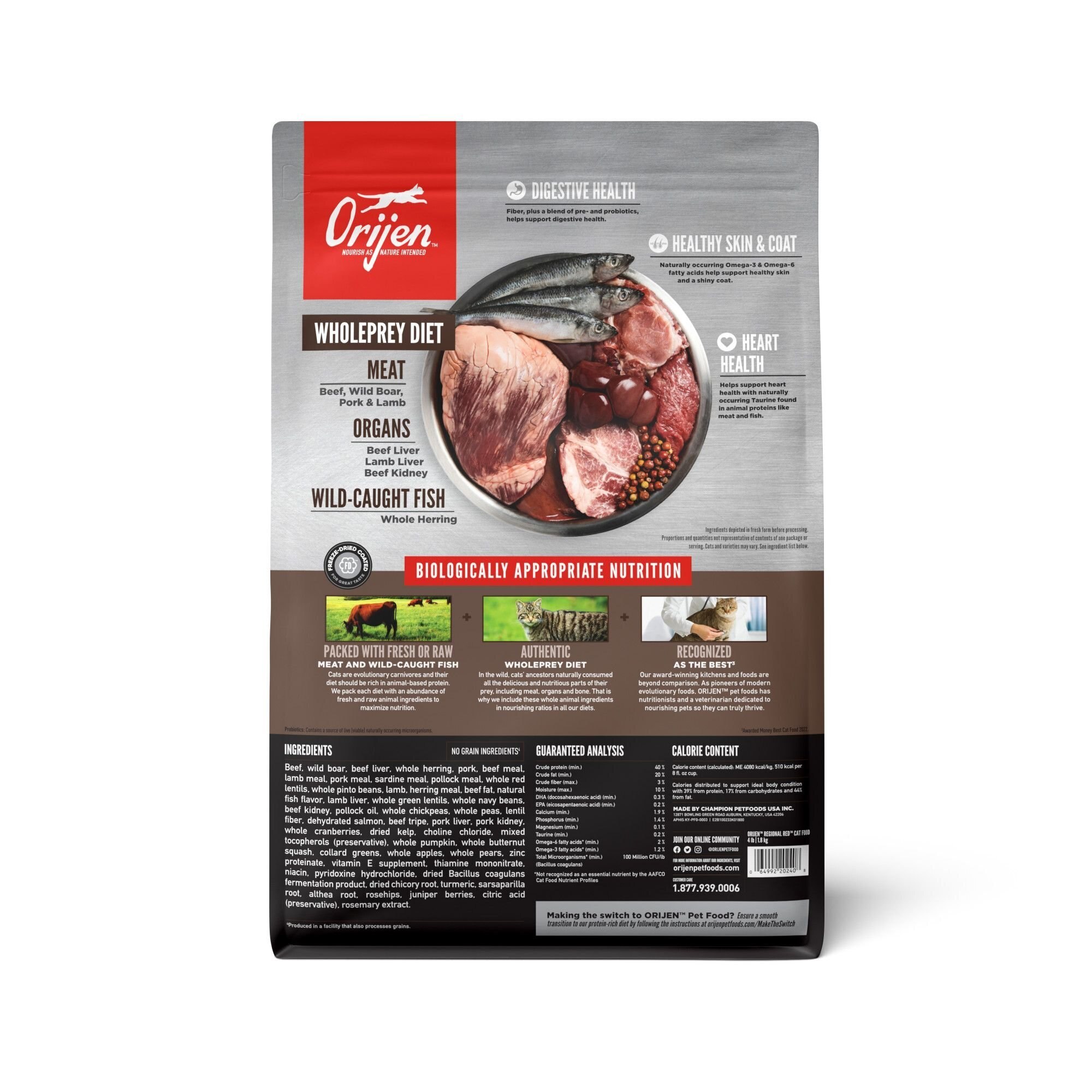 Orijen Regional Red Cat 無穀物紅肉貓糧 1.8kg