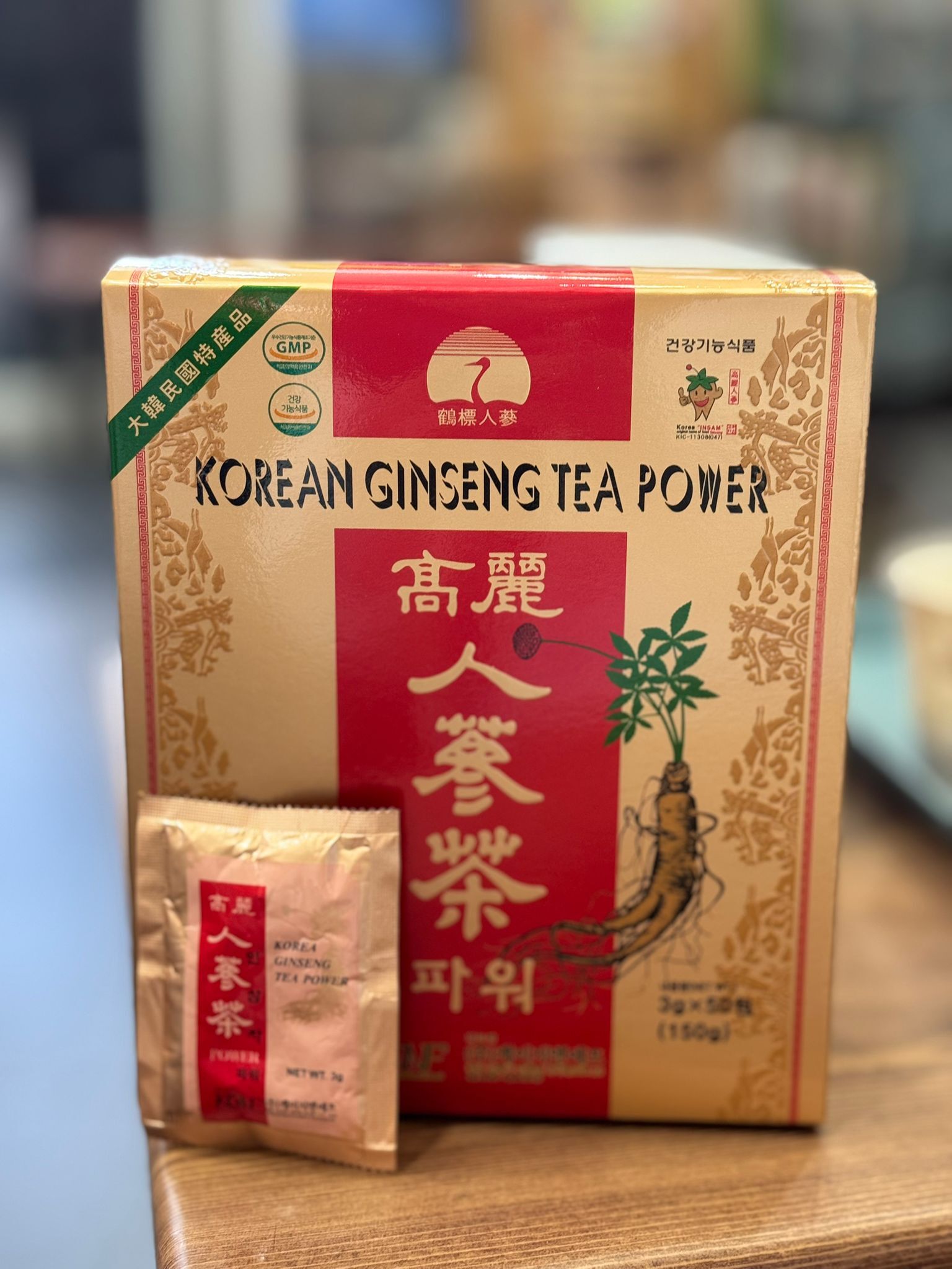 (3180) 人蔘茶粉50包 （两盒）