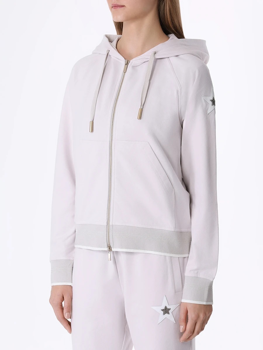 LORENA 連帽拉鍊外套(米灰)