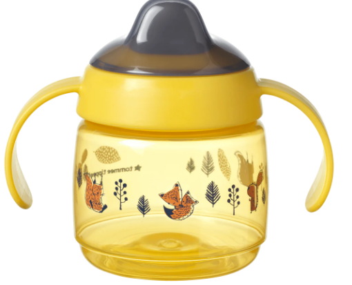 Tommee Tippee Superstar Antibacterial Double Ear Leak-proof Training Cup 190ml (Yellow)