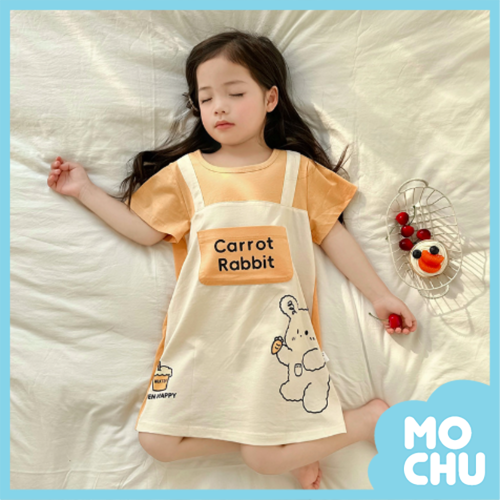 奶茶兔短袖家居連身裙