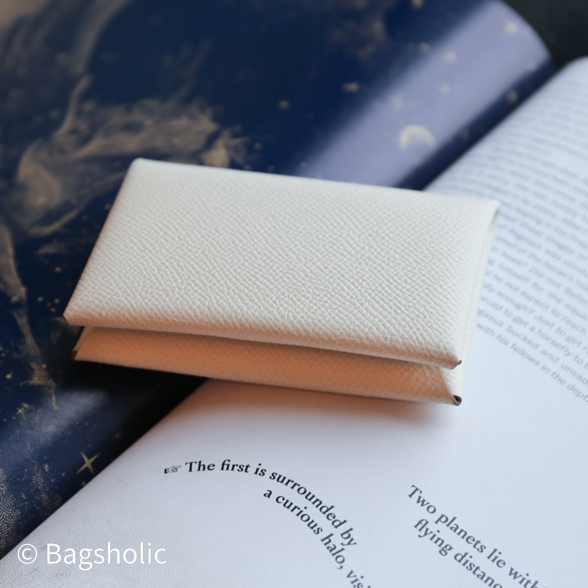 Hermes Calvi CardHolder (Craie/Rouge Rad Color Epsom Leather)