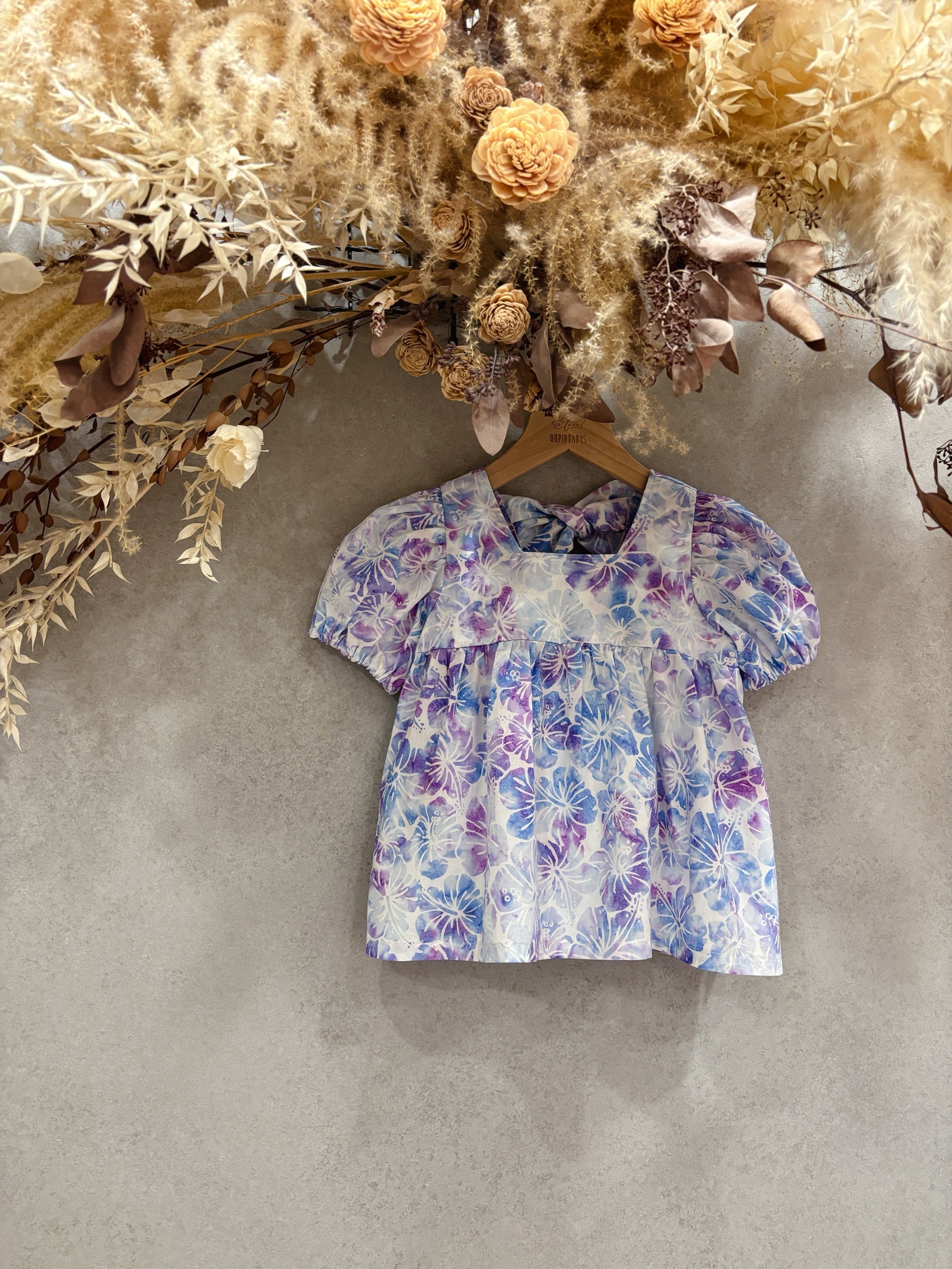 蠟染夏威夷 夢幻蝴蝶結上衣 (110)