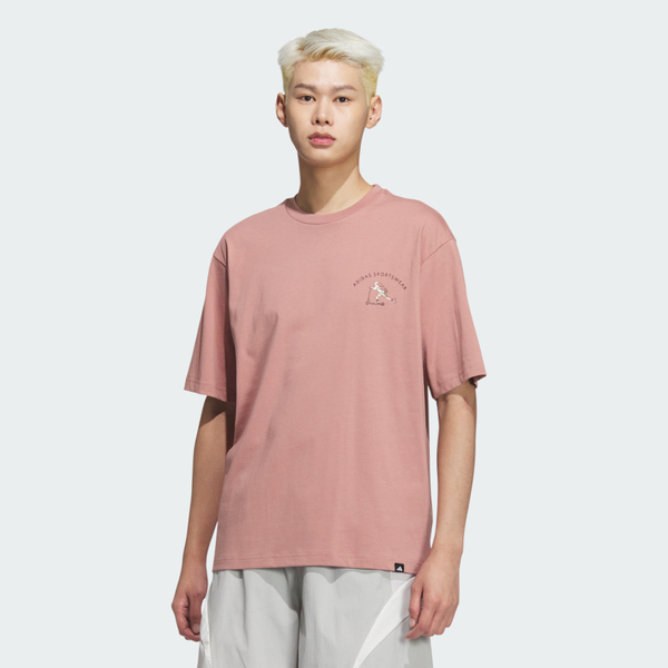 Adidas Gfx Ss Tee JL6059 男 T恤 運動上衣 休閒短袖 棉質 粉紅 亞版