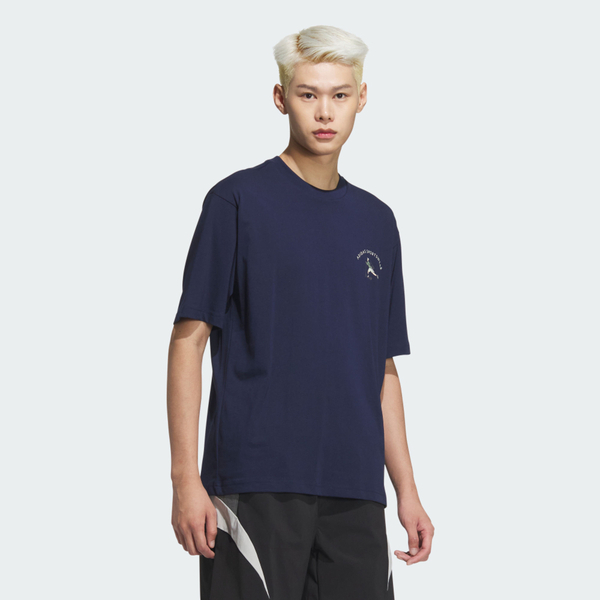 Adidas Gfx Ss Tee JL6060 男 T恤 運動上衣 休閒短袖 棉質 深藍 亞版