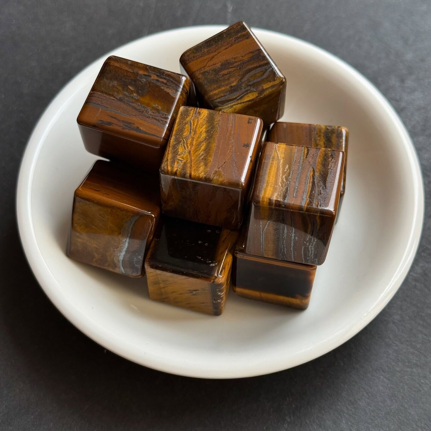 [原石] 黃虎眼石 水晶小方塊