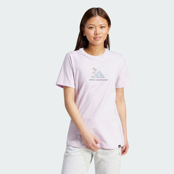 Adidas W C Ddl Surf T JX5328 女 T恤 運動上衣 休閒短袖 粉紫 亞版