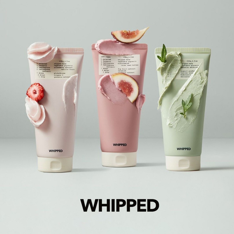 韓國 WHIPPED 潔面奶油系列 草莓香草奶油潔面乳 /艾草茶樹奶油潔面乳  (二種規格)