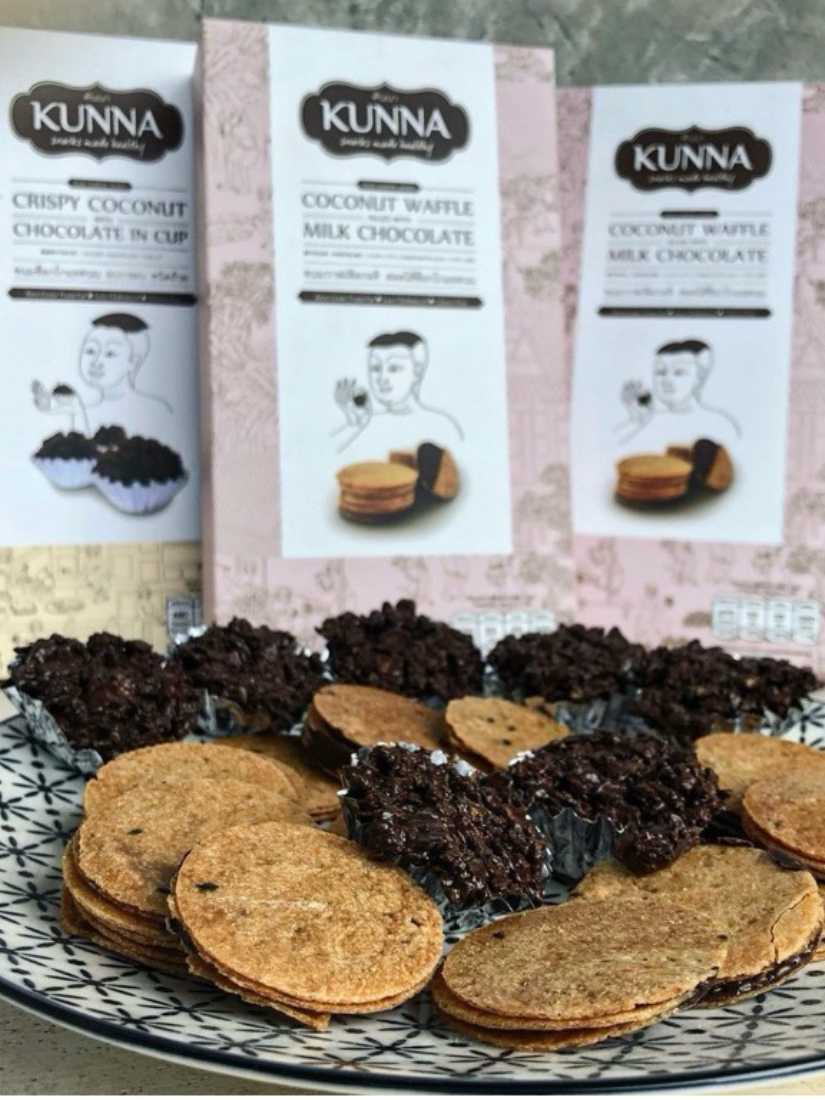 【 泰國連線 】KUNNA 康納 牛奶巧克力椰子煎餅/巧克力脆皮椰子杯