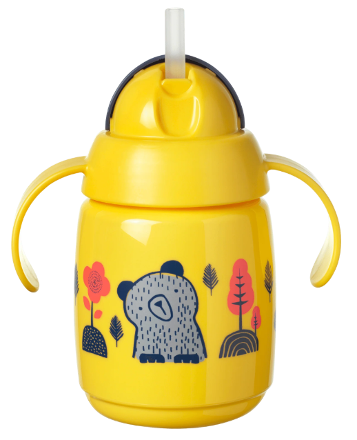 Tommee Tippee Superstar Antibacterial Double Ear Leak-proof Straw Learning Cup 300ml
