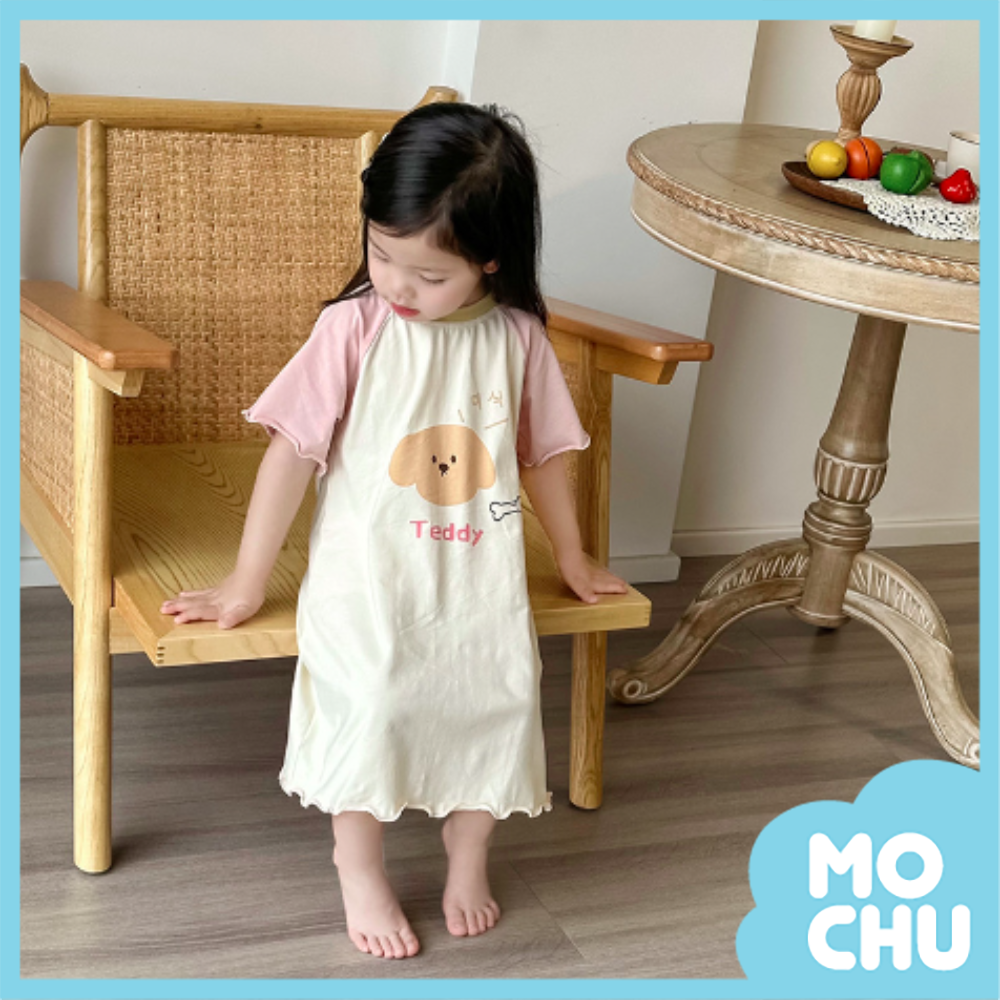 泰迪狗短袖家居連身裙