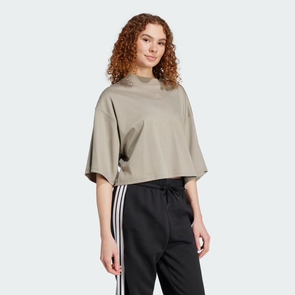 Adidas W Ce Q2 Tee JC5110 女 T恤 運動上衣 休閒短袖 奶茶 亞版