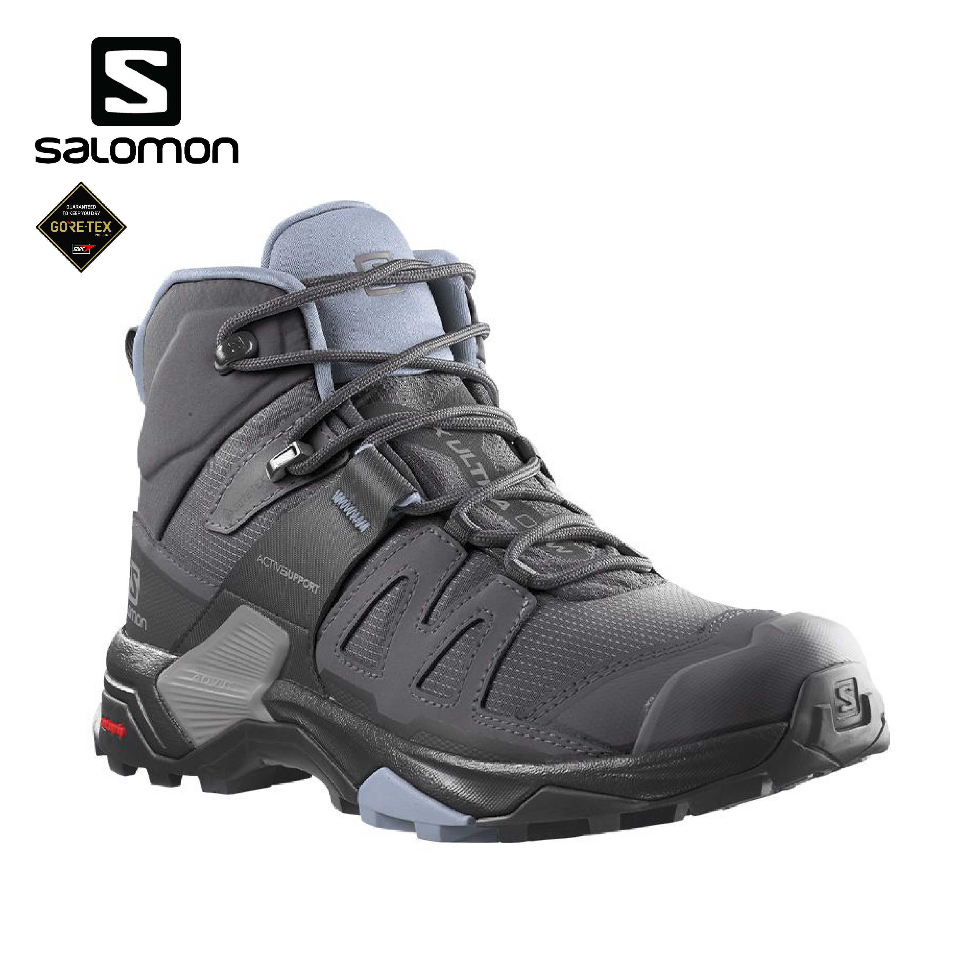 Salomon 法國 X ULTRA 4 Gore-tex 中筒登山鞋 女款 (磁灰色) 33SL416250