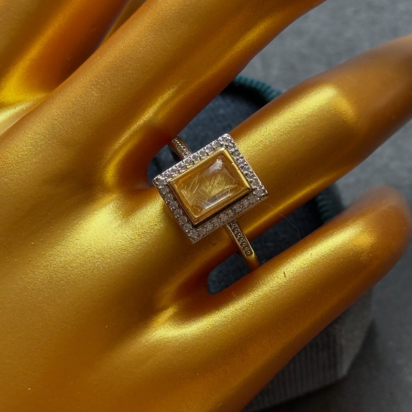 [原石] 鈦髮晶 水晶戒指