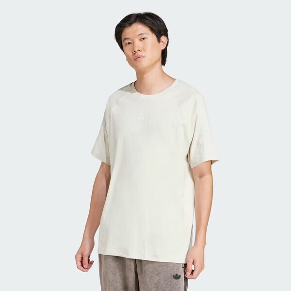 Adidas P Ess Tee JD3277 男 T恤 運動上衣 休閒短袖 米白 亞版