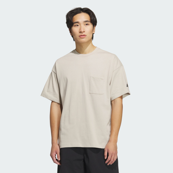 Adidas Pocket Tee JM2029 男 T恤 運動上衣 休閒短袖 卡其 亞版