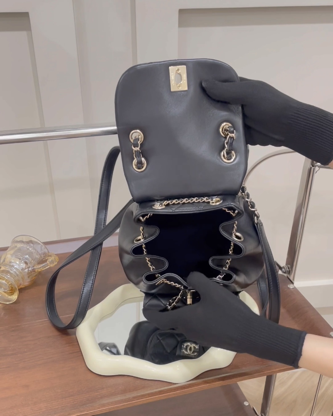 CHANEL｜DUMA 小號雙肩後背包 黑色