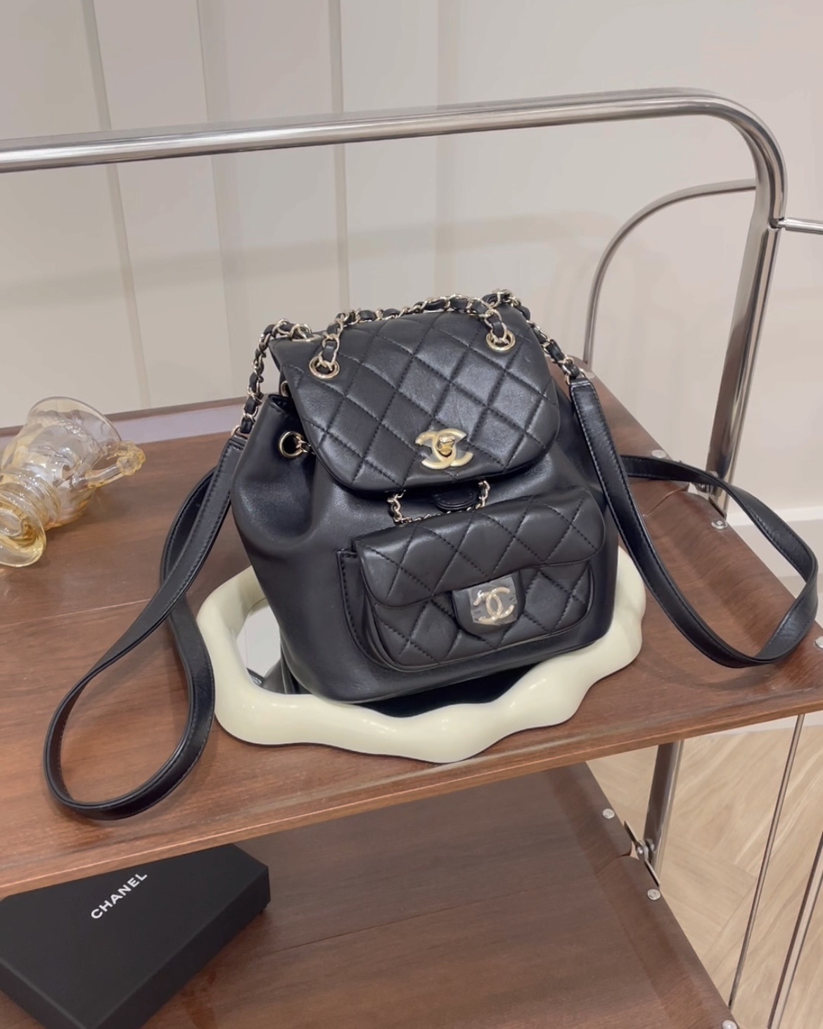 CHANEL｜DUMA 小號雙肩後背包 黑色