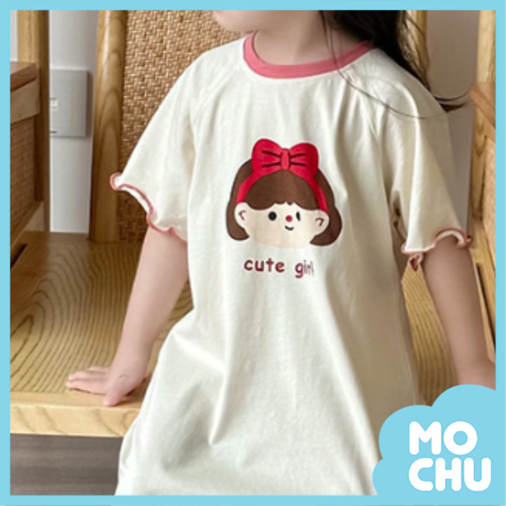 小女孩短袖家居連身裙