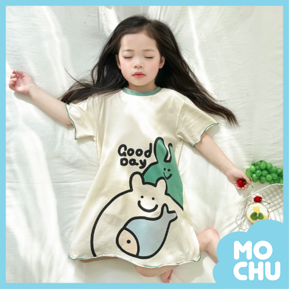 嘟嘟兔短袖家居連身裙