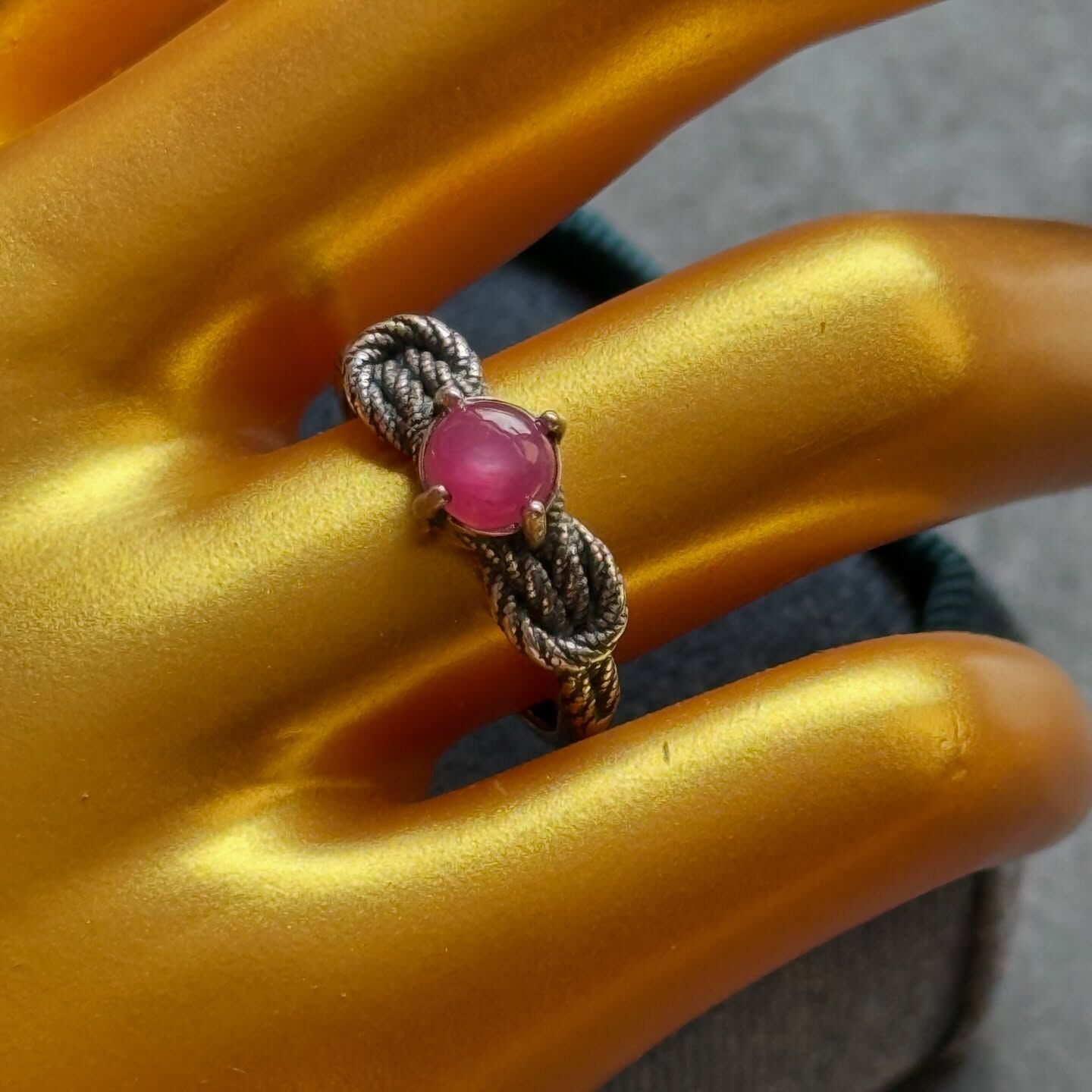 [原石] 紅寶石 925銀戒指 水晶戒指