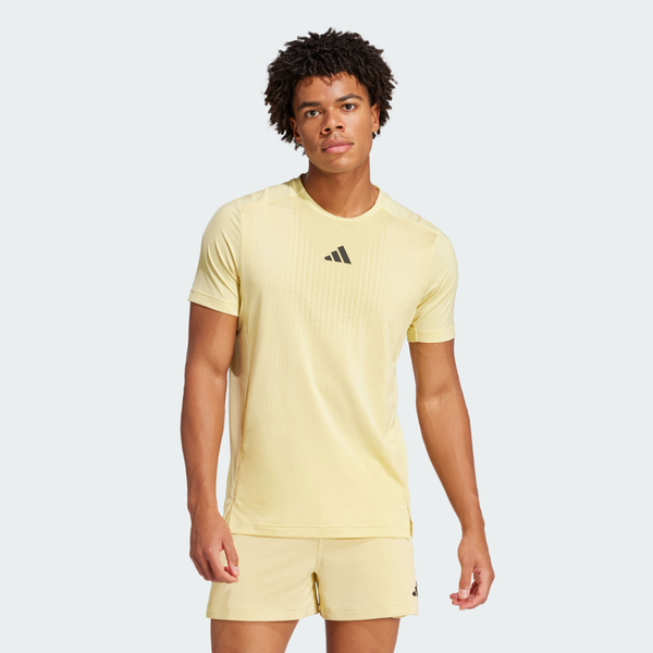 Adidas Airchill Tee JI8195 男 T恤 運動上衣 休閒短袖 訓練 吸濕排汗 黃 亞版