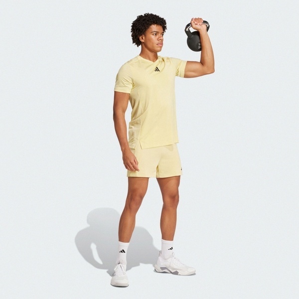 Adidas Airchill Tee JI8195 男 T恤 運動上衣 休閒短袖 訓練 吸濕排汗 黃 亞版