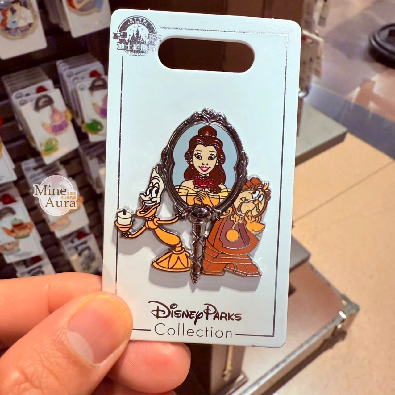 貝兒公主 Belle 永生花 造型 徽章 PIN 美女與野獸 Beauty and the Beast -上海迪士尼樂園