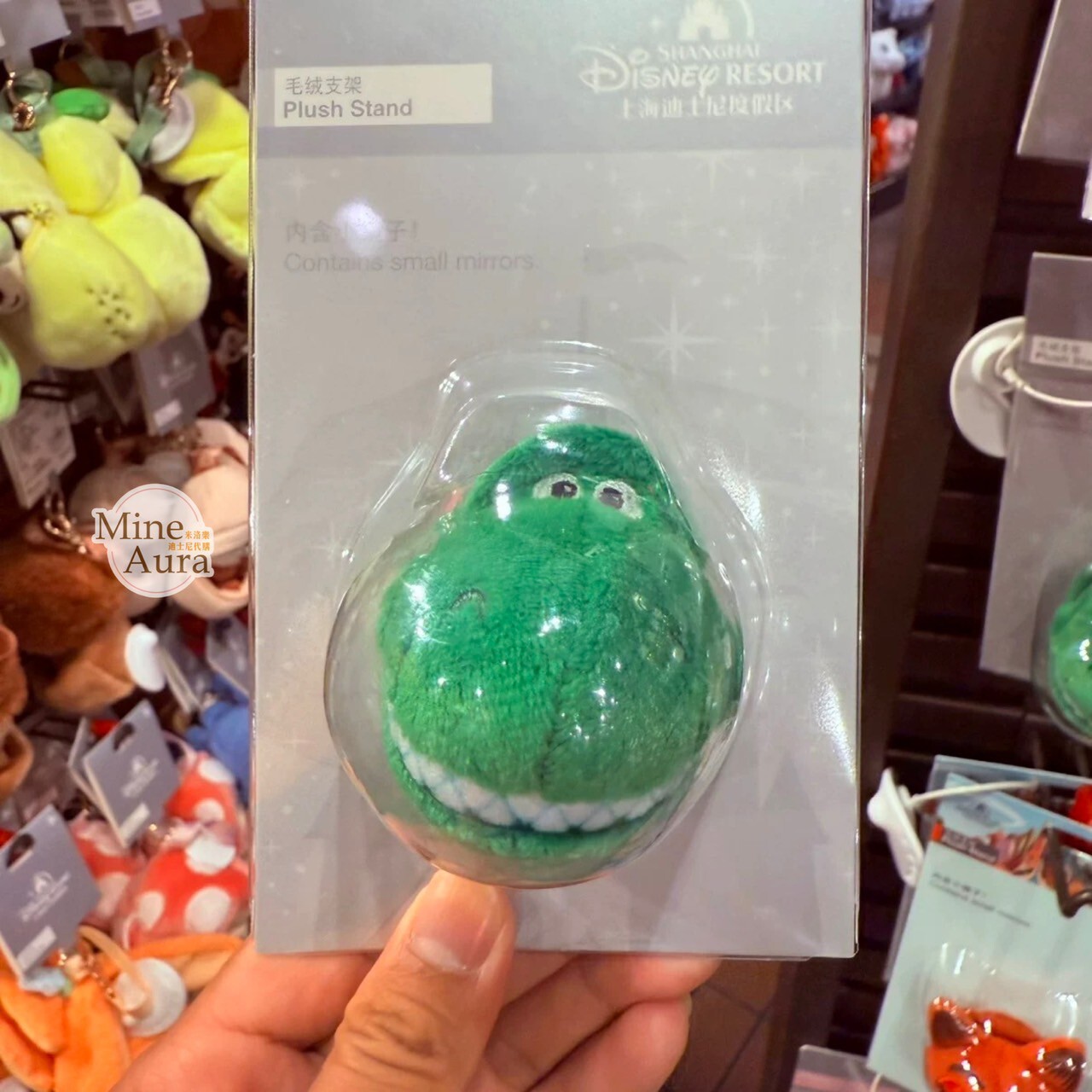 抱抱龍 Rex 立體大頭 絨毛 大頭 造型 手機支架 3C用品 玩具總動員 Toy Story -上海迪士尼樂園