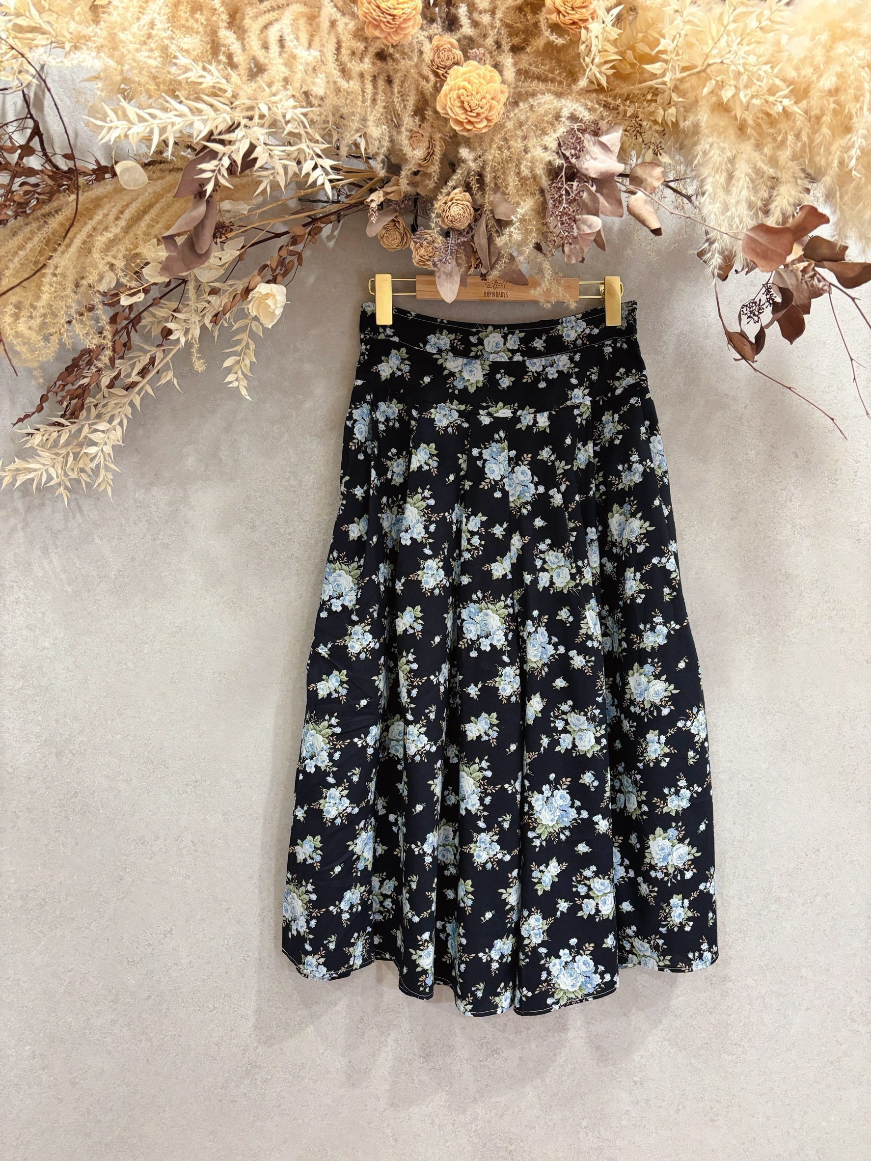 黑夜牡丹 媽咪百摺長褲裙