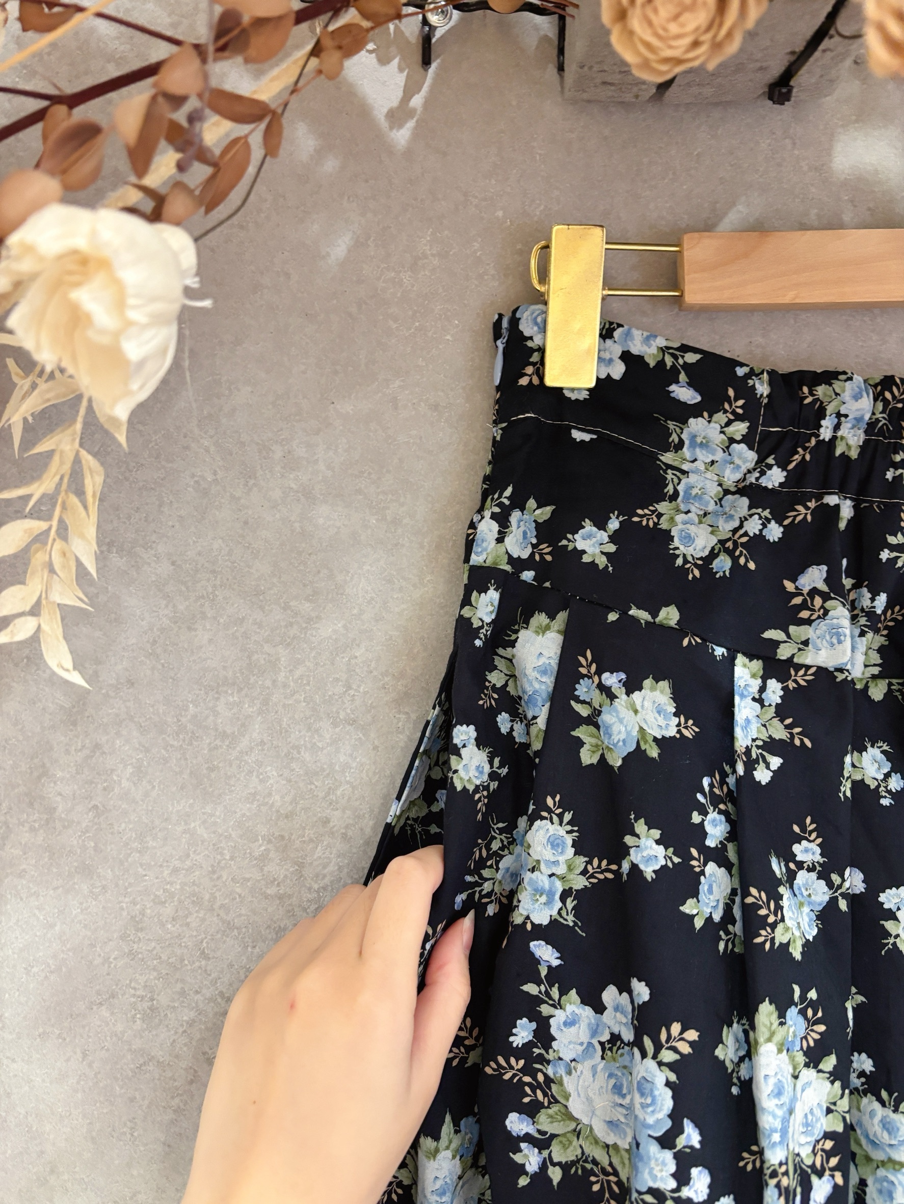 黑夜牡丹 媽咪百摺長褲裙