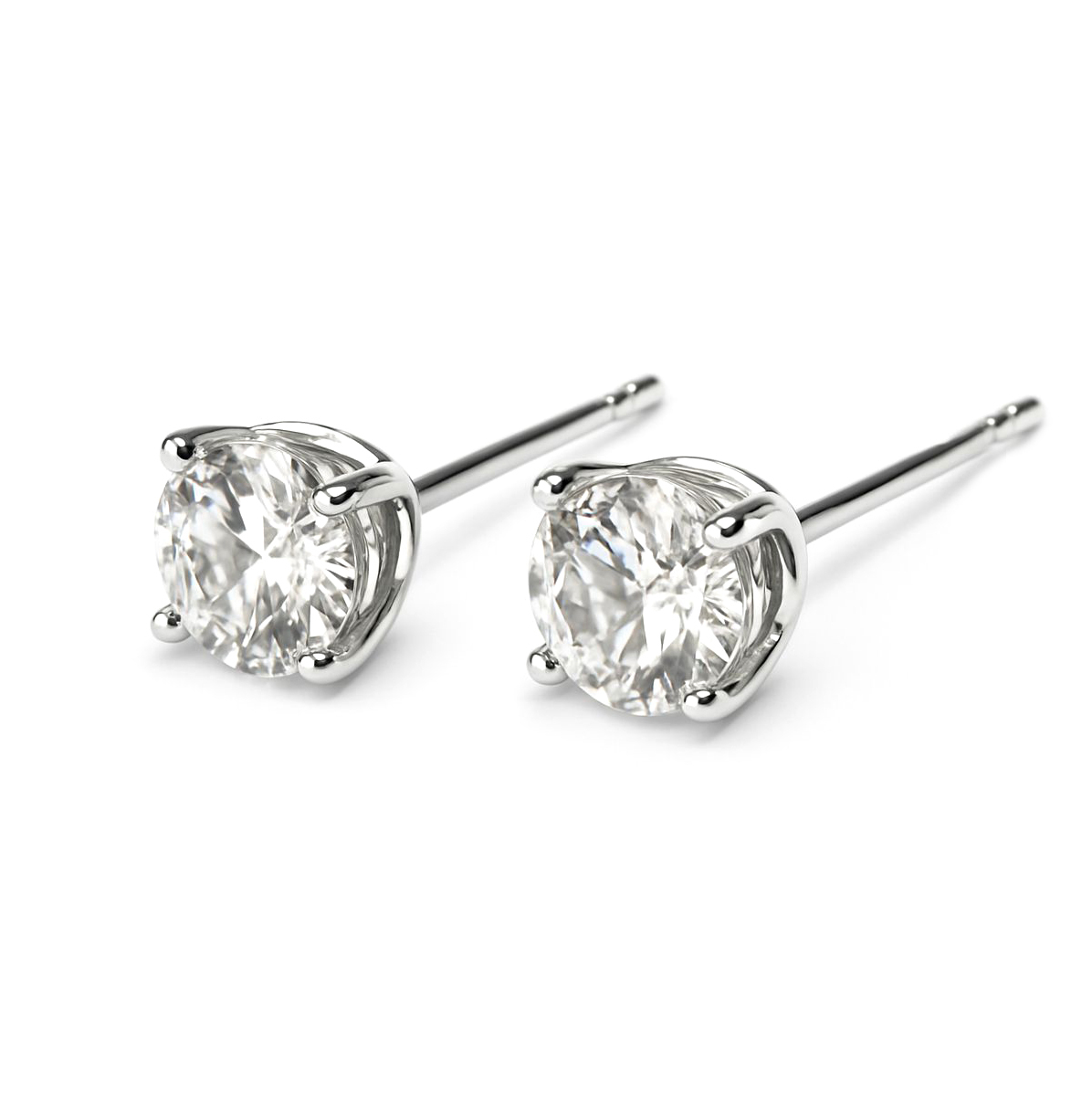 18K白金 實驗室培育鑽石耳環