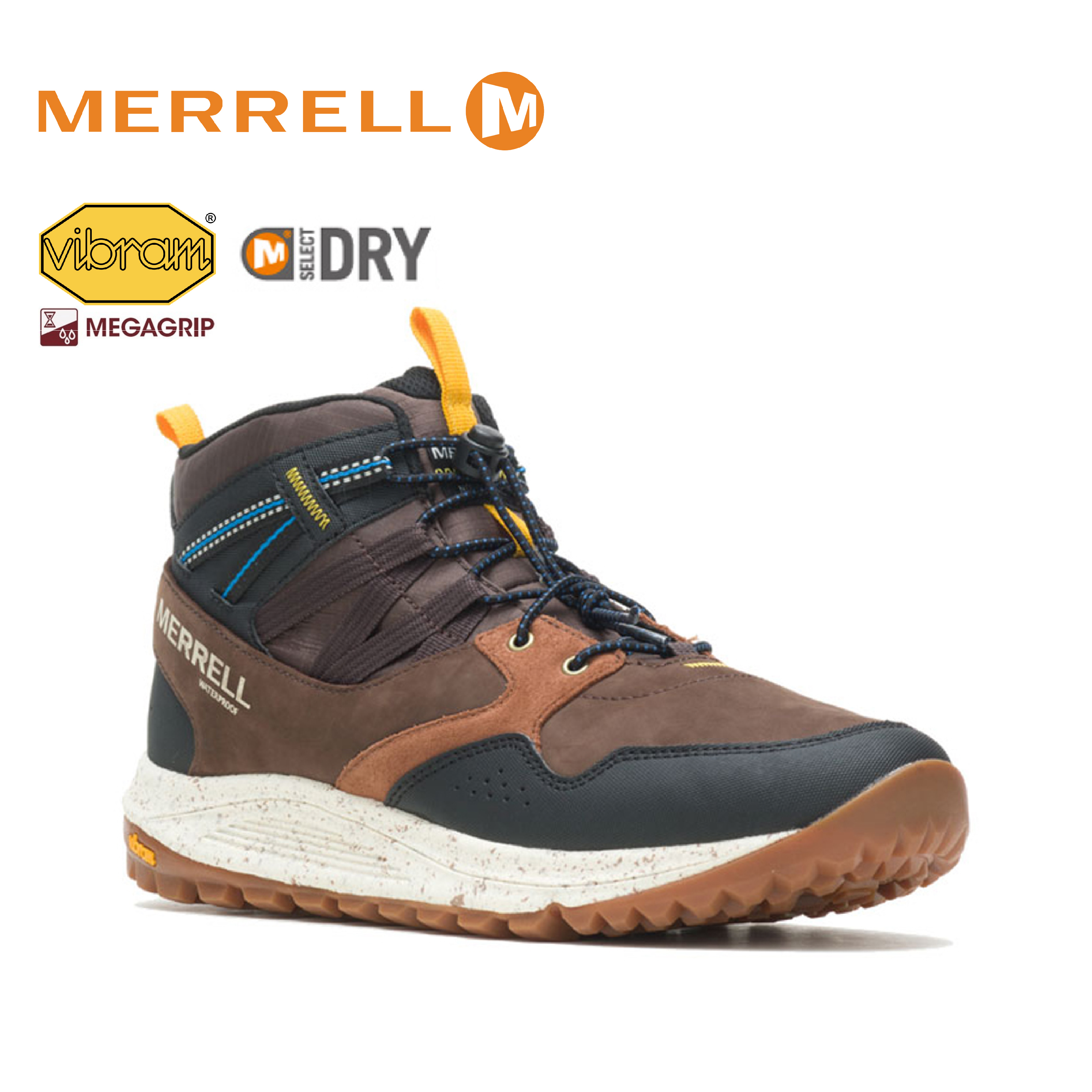 MERRELL 美國 NOVA SNEAKER BOOT BUNGEE WATERPROOF 防水中筒登山鞋 男款 (焦糖色) 32ML067111