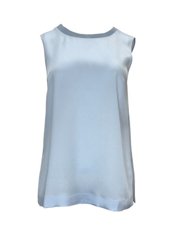 LORENA 圓領寬肩背心(水藍)