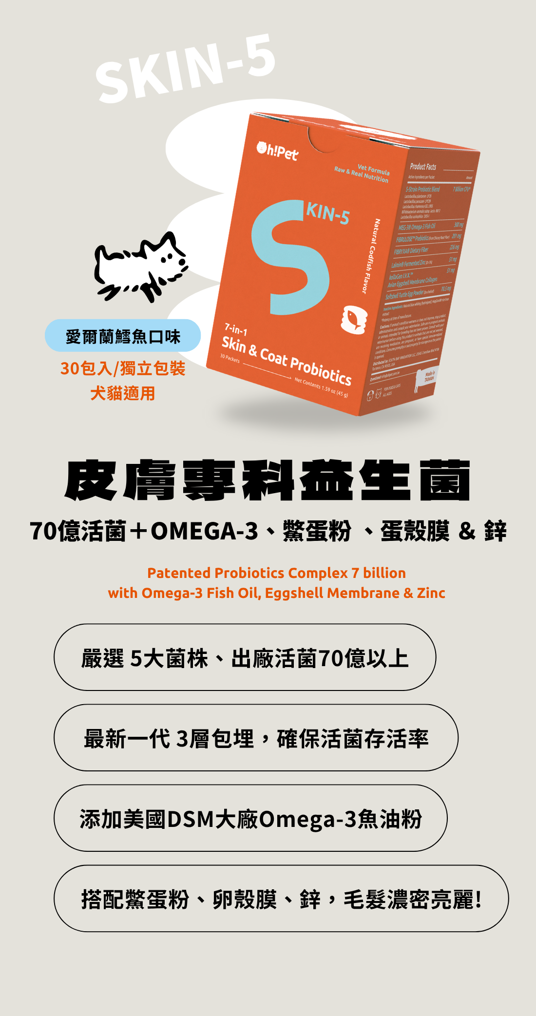 SKIN-5皮膚專科益生菌簡介