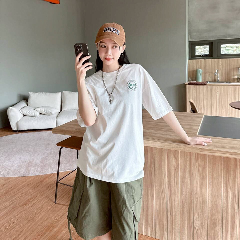 自訂款 TENNIS ACADEMY網球拍胸章印花短T im80943