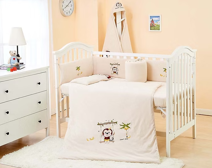 Lenny World LW1001 嬰兒針織床品套裝 - 活潑小猴