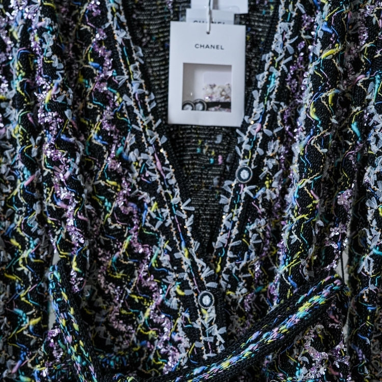 Chanel 網格亮片開衫 34號
