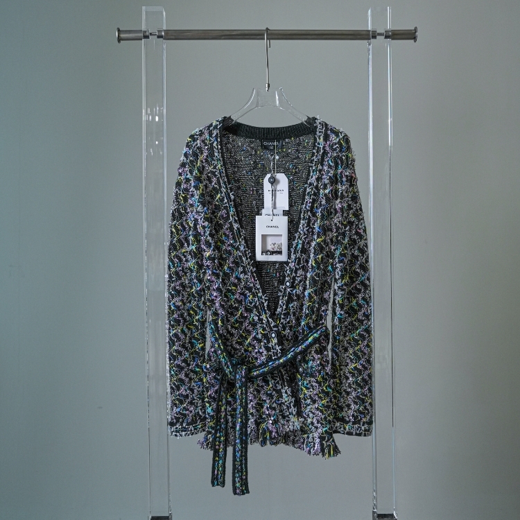 Chanel 網格亮片開衫 34號